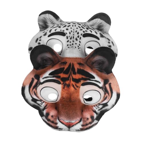 VALICLUD 2 Stück Teiliges Tiergesicht Halloween Masken mit Tiger und Schneeleopard Motiven Langlebig Leuchtende Farben Vielseitig für Maskerade Cosplay Karneval und Festpartys VALICLUD 2 Stück Teiliges Tiergesicht Halloween Masken mit Tiger und Schneeleopard Motiven Langlebig Leuchtende Farben Vielseitig für Maskerade Cosplay Karneval und Festpartys von VALICLUD