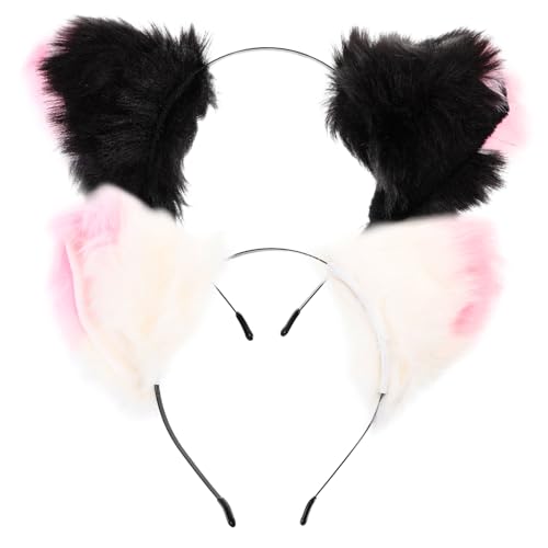 VALICLUD 2 Stücke Plüsch Haarband mit Fuchsohren Dekoratives Stirnband für Cosplay Kostüm Party Zubehör Süßes Haar Accessoire für Mädchen VALICLUD 2 Stücke Plüsch Haarband mit Fuchsohren Dekoratives Stirnband für Cosplay Kostüm Party Zubehör Süßes Haar Accessoire für Mädchen von VALICLUD