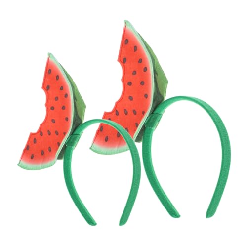 VALICLUD 2 Stück Wassermelonen Haarreifen für Erwachsene und Leichtes Verspieltes Stirnband mit Fruchtigem Design für Partys Karneval Kostüm und Festliche Anlässe von VALICLUD
