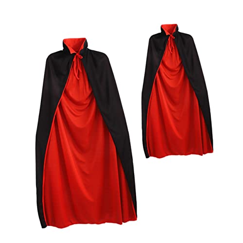 VALICLUD 2 Stücke Halloween-Umhang Halloween umhang Halloween Costume Halloween assecoires Vampire Cape Rotkäppchen Vampirumhang Halloween-Party-Umhang Tragbares Vampirkostüm Stoff von VALICLUD