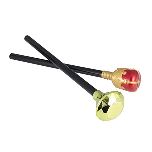 VALICLUD 2 Stücke Königskönigin Zauberstab Halloween-zauberstäbe König Kostümzubehör König Cosplay Requisiten Rohrstütze Cosplay Cane Stick Personalstütze Königsrohr Rot Plastik von VALICLUD
