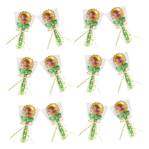 VALICLUD 20 Stück Party Dekorationsballons Sonnenblumen Partyzubehör Sommer Sonnenblumenballons Gelbe Sonnenblumenballons Blumen Aluminiumfolienballons von VALICLUD