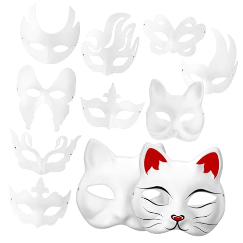 VALICLUD 20 Stück Teiliges DIY Papiermasken Bemalen Leichte Unbemalte Cosplay-masken für Frauen Karneval Maskenball Vielseitige Bastelmaske für Fasching und Party VALICLUD 20 Stück Teiliges DIY Papiermasken Bemalen Leichte Unbemalte Cosplay-masken für Frauen Karneval Maskenball Vielseitige Bastelmaske für Fasching und Party von VALICLUD