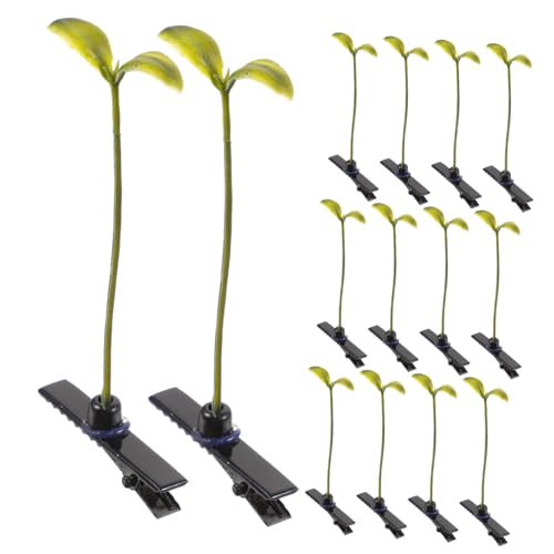 VALICLUD 20 Stück Teiliges Haarklammern für Mädchen Kreative Bohnenkeim haarspangen Süßer Haarschmuck Vielseitig für Geburtstagsfeiern Alltag und Kostümzubehör Grüne Stylische Barrette von VALICLUD