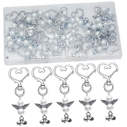 VALICLUD 22Stücke Teiliges DIY Schlüsselanhänger mit Herz Bell Design Handgefertigte Schlüsselringe für Hochzeiten Geburtstagsfeiern und Persönliche für Dekorationen von VALICLUD