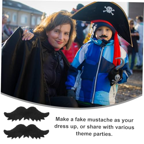 VALICLUD 24 Stück Teiliges Selbstklebende Schwarze Fake schnurrbärte und Bärte Kostüm Karneval Halloween Cosplay und Partyaccessoires von VALICLUD