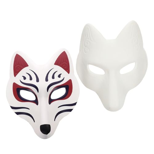 VALICLUD Pelzigen Hand Bemalt 2pcs Blank Party Masken Teenager Maskerade Masken Weiß Dekorative VALICLUD Pelzigen Hand Bemalt 2pcs Blank Party Masken Teenager Maskerade Masken Weiß Dekorative von VALICLUD