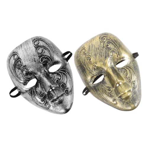 VALICLUD 2 Stücke Vintage Volle Gesicht Venezianische Maske Halloween Maskerade Maske für Scary Halloween Kostüme VALICLUD 2 Stücke Vintage Volle Gesicht Venezianische Maske Halloween Maskerade Maske für Scary Halloween Kostüme von VALICLUD