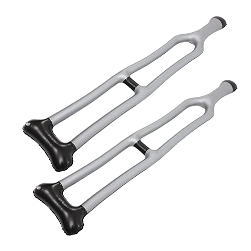 VALICLUD 2St PVC aufblasbare Krücken Komisches Zeug GOO aufblasbares Kostüm wackelndes Auto Gehhilfe Halloween Dekoration Halloween-Dekoration aufblasbarer Spazierstock Knebelgeschenke Grey von VALICLUD