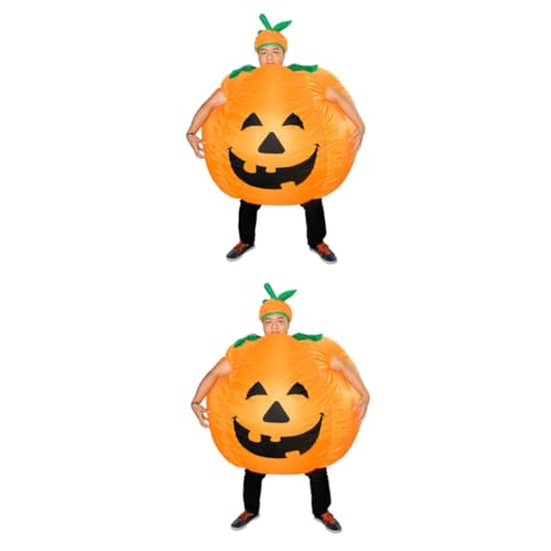 VALICLUD 2St Urlaubskostüm halloween kostüm halloween costume pumpkin costume Glow-Kostüm Cosplay-Kostüme Kleider Partykostüm Halloweenkostüm Erwachsener Kleidung aufblasbarer Anzug von VALICLUD