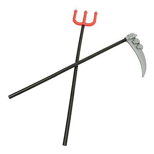VALICLUD 2St dekorativer Krückenstock Halloween basteln Halloween gehstock Kapuzenumhang Spazierstöcke Mantel Dekoration Vintage-Deko Halloween-Anziehstütze Halloween-Cosplay-Stütze Plastik von VALICLUD