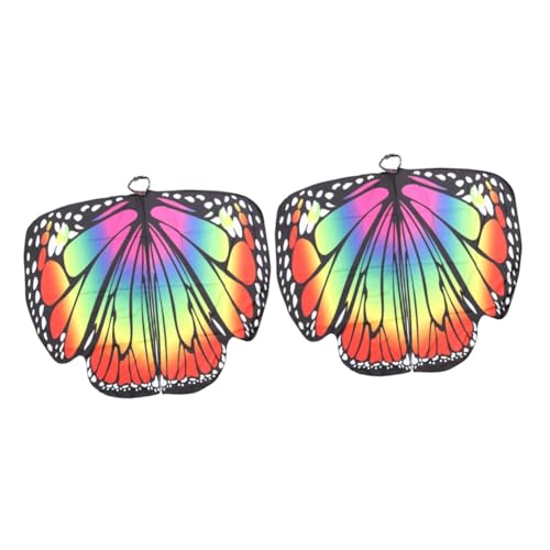 VALICLUD 2St Kinder-Outfits Schmetterlingsflügel für Erwachsene kinder dekor Cosplay-Partyumhang kleidung Flügel Umhang frauen mantel großer Schmetterling schmücken Maske rotieren von VALICLUD