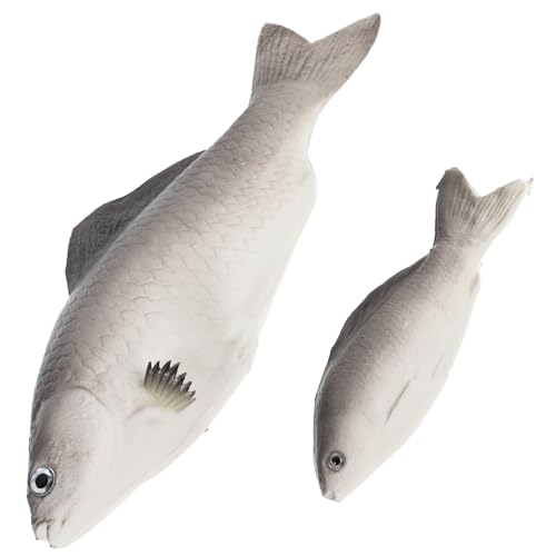 VALICLUD 2Stücke Realistische Fischdekorationen für Aquarium Künstliche Fische Ornamente Lebensnahe Aquarienverzierung für Innendekor und Lehrmodelle Hochwertiges PU Material von VALICLUD