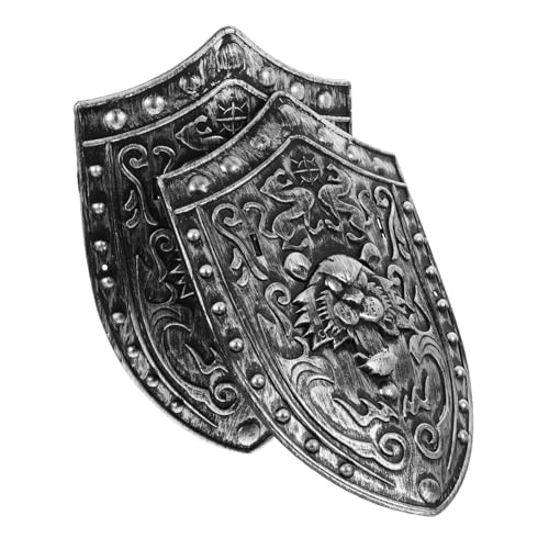 VALICLUD 2pcs Knight Shield Toy Für Kinder Mittelalterlicher Ritter Kostüm -Requisite Mit Löwenform Für Halloween Cosplay Party Jungen Spielen Schwertschild von VALICLUD