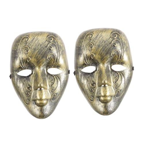 VALICLUD 2st Antike Maske Füllbecherhalter Zubehör Maske Trendige Kosmetiktasche Kleidernadel Cartoon-zubehör Universeller Backofen Retro-brosche Make-up-pinsel Stoffballons Plastik Golden von VALICLUD