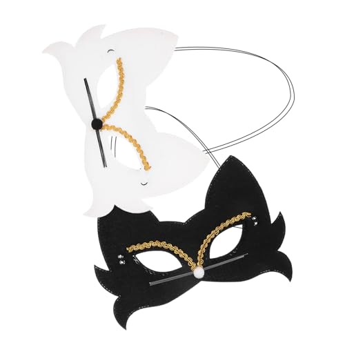 VALICLUD 2st Katzenmaske Halloween Masken Halloween-maske Halloween Halbgesichtsmaske Tiermaske Für Halloween Halloween-katzen-gesichtsmaske Halloween-tiermaske Katze Gesichtsmaske Stoff von VALICLUD