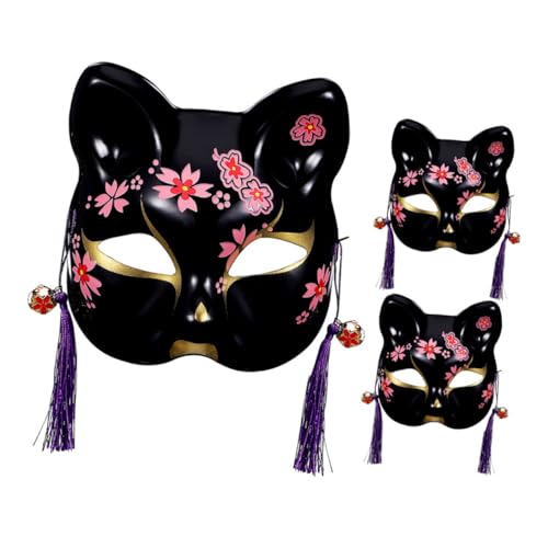 VALICLUD 2st Maske Fuchs Wolf Japanisches Kimono-cosplay-kostüm Japanisches Kimono-kostüm Kostüm-requisite Plastik Black VALICLUD 2st Maske Fuchs Wolf Japanisches Kimono-cosplay-kostüm Japanisches Kimono-kostüm Kostüm-requisite Plastik Black von VALICLUD