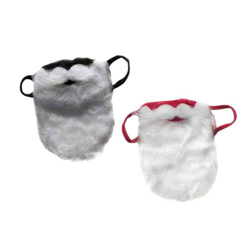 VALICLUD 2st Weihnachtsbart Echte Weihnachtsmannperücke Weihnachtsmannmütze Santa Schnurrbart Masken Weihnachten Gefälschter Bart Kostüm Augenbrauen Weihnachtsmann Bart Baumwolle Black von VALICLUD