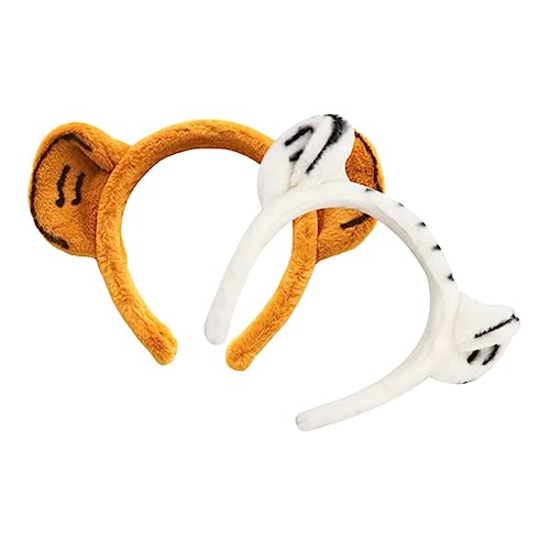 VALICLUD 2stücke Tigerohren Haarreifen Für Damen Lustige Und Süße Haaraccessoires Für Kostüm Party Und Fotoshootings Bequemes Design Mit Hochwertigem Plüschmaterial von VALICLUD