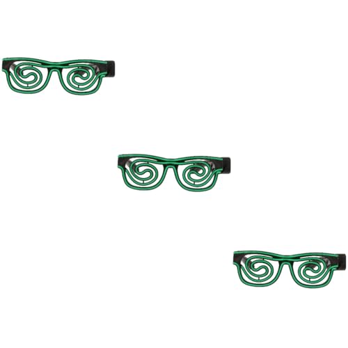 VALICLUD 3 leuchtende leuchtende LED Neuheit Brillen halloween brille club brille Cosplay-Brille schnapsgläser Disco leuchtende Brille Party-Brille Weihnachten Requisiten Dj von VALICLUD