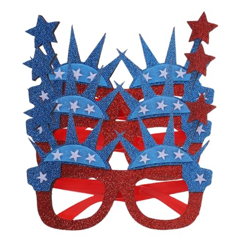 VALICLUD 3 Stück Dekorative Brillen Zum Unabhängigkeitstag, Patriotische Sonnenbrillen Für Erwachsene, Accessoires Zum Thema Usa, Lustige Partybrillen Für Partys von VALICLUD