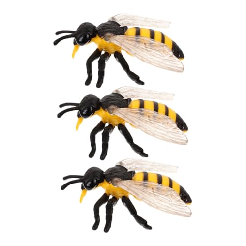 VALICLUD 3 Stück Teiliges Honigbienen Modellset aus Kunststoff Realistische Simulation Pädagogisches Insektenspielzeug für Geeignet für Schulprojekte Geburtstagsfeiern und von VALICLUD