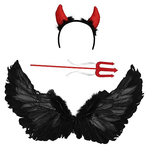 VALICLUD 3 Teiliges Halloween Showflügel Kostüm Für Erwachsene Halloween Teufel Cosplay Requisiten Halloween Teufel Zubehör Teufelskostüm Für Frauen Mädchen Aufblasbare Girlande VALICLUD 3 Teiliges Halloween Showflügel Kostüm Für Erwachsene Halloween Teufel Cosplay Requisiten Halloween Teufel Zubehör Teufelskostüm Für Frauen Mädchen Aufblasbare Girlande von VALICLUD