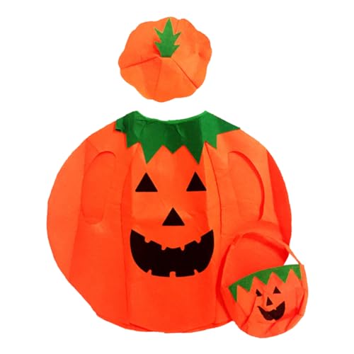 VALICLUD 3 Teiliges Kürbis Kleidungsset Halloween Kürbishut Zubehör Kürbis Outfit Kürbis Halloween Kostüm Kürbis Kostüm Kürbis Anzug Halloween Kostüme Für Erwachsene von VALICLUD