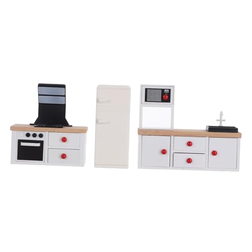 VALICLUD 3-teiliges Miniatur-puppenhaus-zubehör, Küchen-/kühlschrank-Spielzeug – Mini-Herd, Schrankmöbel, Kinder-Rollenspiel-Spielzeug Für Rollenspiel-zubehör VALICLUD 3-teiliges Miniatur-puppenhaus-zubehör, Küchen-/kühlschrank-Spielzeug – Mini-Herd, Schrankmöbel, Kinder-Rollenspiel-Spielzeug Für Rollenspiel-zubehör von VALICLUD