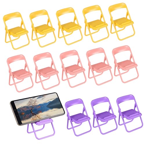 VALICLUD 30 STK. Teiliges Mini Klappstühle Handyhalterung Tisch Stabile Faltbare Telefonständer in Gelb Vielseitig als Puppenhaus Deko und Partygeschenk für Schreibtisch VALICLUD 30 STK. Teiliges Mini Klappstühle Handyhalterung Tisch Stabile Faltbare Telefonständer in Gelb Vielseitig als Puppenhaus Deko und Partygeschenk für Schreibtisch von VALICLUD