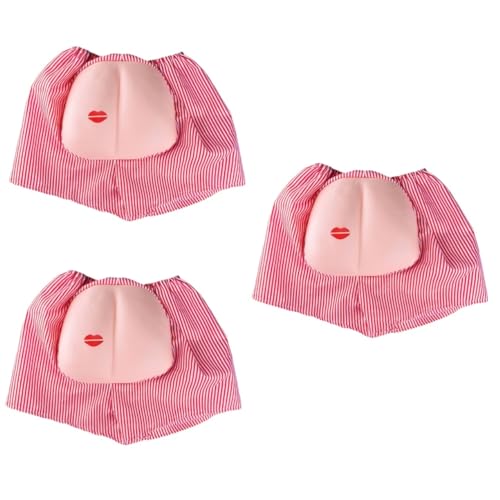 VALICLUD 3St Slip Lustige Unisex-Shorts Hintern freigelegtes Gesäß Knebelgeschenke Fake- -Shorts Kurze Hose Requisiten Männer Frauen von VALICLUD