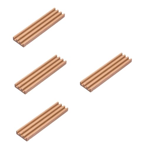 VALICLUD 4 Stück Holz Domino Rack Mehrzweck Domino Halter für Brettspiele DIY Holzständer mit Mehreren Fächern und Aktivitäten und Langlebig Familie von VALICLUD