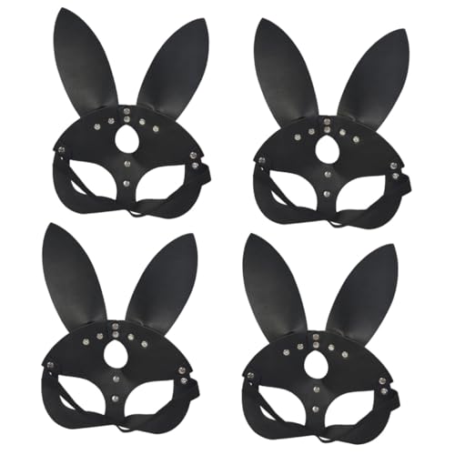 VALICLUD 4 Stück Kaninchen Ohrenschützer Halloween Maske Maskerade Maske Cosplay Masken Abschlussball Maske Abschlussball Requisiten Hasen Maske Kaninchen Maske Karnevalsmaske Für von VALICLUD