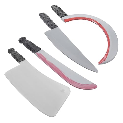 VALICLUD 4stücke Teiliges Halloween Requisiten -Cutter Für Festlichkeiten Fake-Messer Dreiecksmesser Langgriffmesser Und Große Gebogene Für Kostümpartys Und Dekorationen VALICLUD 4stücke Teiliges Halloween Requisiten -Cutter Für Festlichkeiten Fake-Messer Dreiecksmesser Langgriffmesser Und Große Gebogene Für Kostümpartys Und Dekorationen von VALICLUD