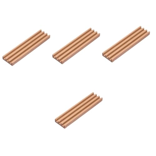 VALICLUD 4 Stück Massivholzkugelhalter Erwachsene Tablett für Domino-Brettspiele Inhaber für Klassenzimmer tischdeckenklammern Anzeige Kartenhalter für Brettspiele Domino-Halter hölzern von VALICLUD