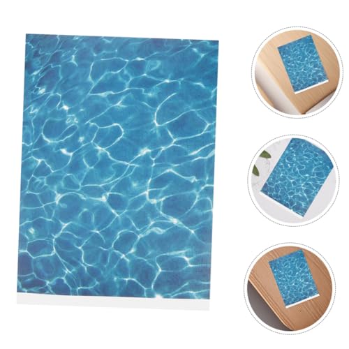 VALICLUD 4 Stück Realistisches Wasserstrukturpapier für DIY Miniaturmodelle mit Flexiblem Welleneffekt Selbstklebend Zuschneidbar für Garten See und Diorama Szenen von VALICLUD