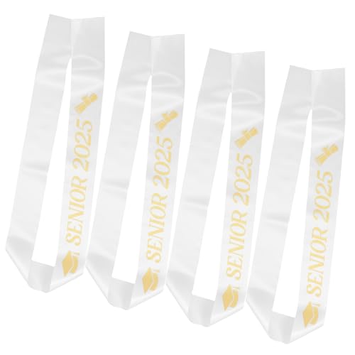 VALICLUD 4 Stück Senior 2025 Schärpe Abschlussband Gold Glitzer Buchstabe Senior Schärpe 2025 Abschluss Schärpe Für VALICLUD 4 Stück Senior 2025 Schärpe Abschlussband Gold Glitzer Buchstabe Senior Schärpe 2025 Abschluss Schärpe Für von VALICLUD