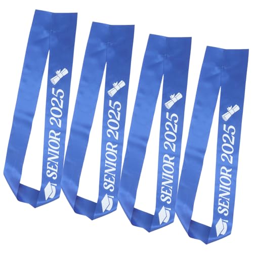 VALICLUD 4 Stück Senior 2025 Schärpe Abschlussband Gold Glitzer Buchstabe Senior Schärpe 2025 Abschluss Schärpe Für VALICLUD 4 Stück Senior 2025 Schärpe Abschlussband Gold Glitzer Buchstabe Senior Schärpe 2025 Abschluss Schärpe Für von VALICLUD