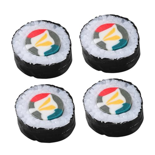 VALICLUD 4 Stück Teiliges Fake Sushi Realistische Japanische Reisbällchen Modell Dekorationsobjekt Fotografie Requisiten für Zuhause und DIY Bastelprojekte von VALICLUD