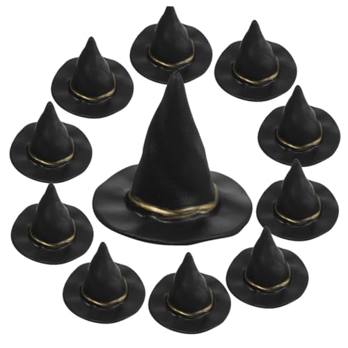VALICLUD 48 Stück Teiliges Mini Hexenhut Halloween Dekoration DIY Basteln Winzige Hexenhüte für Kuchen Tischdeko Partyzubehör Miniatur Hexenhut Ornamente von VALICLUD