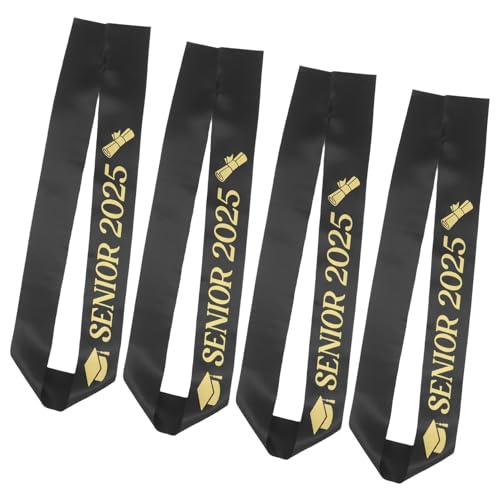 VALICLUD 4Pcs Senior 2025 Sash Graduation Gurt Gold Glitter Letter Senior Sash 2025 Abschlussschärke Für VALICLUD 4Pcs Senior 2025 Sash Graduation Gurt Gold Glitter Letter Senior Sash 2025 Abschlussschärke Für von VALICLUD
