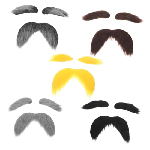 VALICLUD 5 Sets Halloween Falscher Falsche Bärte Lustiges Falsches Altes Mann Kostümzubehör Falscher Kostüm Halloween Gesichtsrequisiten Alter Mann von VALICLUD