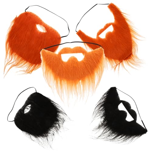 VALICLUD 5 Stück Falscher Bart Halloween Hoch Fälschung Party Körperpflege Schnurrbärte Falscher Schnurrbart Künstlicher Schnurrbart Männer Bart Cosplay Herren Bart Kostüm Lang Flanell von VALICLUD