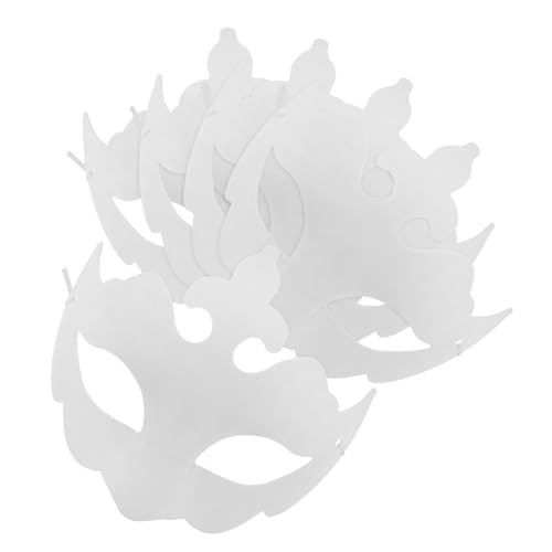 VALICLUD 5 Stück Handbemalte Maske Papiermasken Zum Basteln Maskerade Für Maske Malen Leere Gesichtsmaske Weiße Masken Halloween-maske Bemalte Masken Für Erwachsene Weiß Papier VALICLUD 5 Stück Handbemalte Maske Papiermasken Zum Basteln Maskerade Für Maske Malen Leere Gesichtsmaske Weiße Masken Halloween-maske Bemalte Masken Für Erwachsene Weiß Papier von VALICLUD