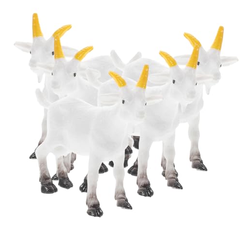 VALICLUD 5 Stück Simulation PVC Tierfiguren Realistische Ziegen und Lämmer Dekoration für DIY Miniatur Szenen für Niedliche Ornamente für Zuhause und Büro VALICLUD 5 Stück Simulation PVC Tierfiguren Realistische Ziegen und Lämmer Dekoration für DIY Miniatur Szenen für Niedliche Ornamente für Zuhause und Büro von VALICLUD