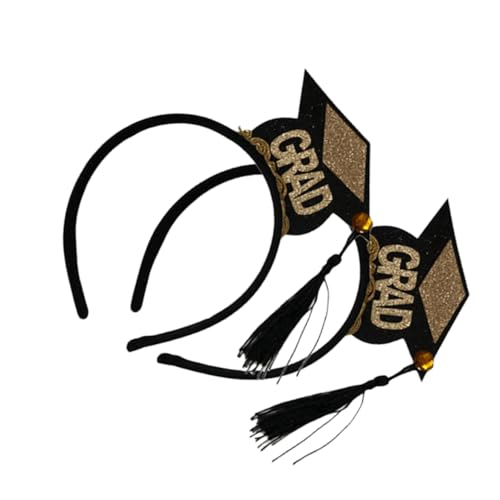 VALICLUD 5 Stück Stirnband Mini Hut Abschluss Haardekoration 2022 Kopfschmuck Abschlusskappe Haarband Haar Accessoires Partyhut Haaraufsätze Hat Hüte Abschlussfeier Kopfschmuck von VALICLUD