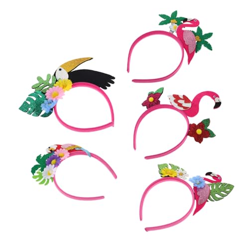 VALICLUD 5 Stück Teiliges Hawaii Party Haarband mit Flamingo Palmblättern und Tropischen Blumen Weiche Flexible Luau Haarreifen für Strand Sommerfest Farbenfrohe Accessoires für VALICLUD 5 Stück Teiliges Hawaii Party Haarband mit Flamingo Palmblättern und Tropischen Blumen Weiche Flexible Luau Haarreifen für Strand Sommerfest Farbenfrohe Accessoires für von VALICLUD