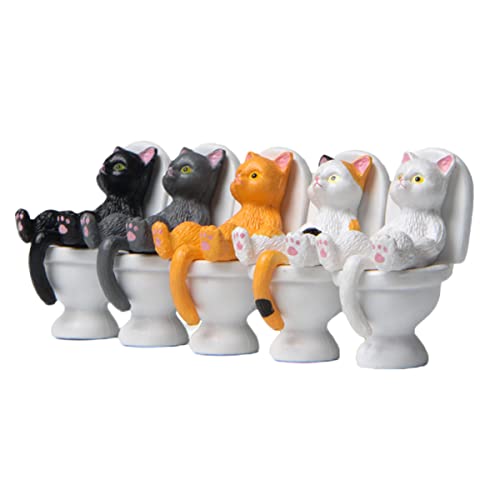 VALICLUD 5 Stück Teiliges Katzenfigur Set Niedliche Katzenstatuen für Schreibtischdekoration Cartoon Design Leicht und Kinderfreundlich für Zuhause oder Garten VALICLUD 5 Stück Teiliges Katzenfigur Set Niedliche Katzenstatuen für Schreibtischdekoration Cartoon Design Leicht und Kinderfreundlich für Zuhause oder Garten von VALICLUD
