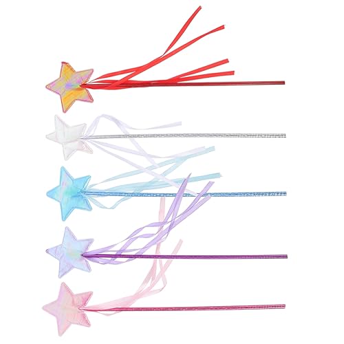 VALICLUD 5 Stück Zauberstab Requisiten Feenstäbe für Fee für Mädchen funkeln Feenstäbe, Masse Feenstöcke für Mädchen fairy wand toys Feenstöcke Neuheit Feenstab Plastik von VALICLUD
