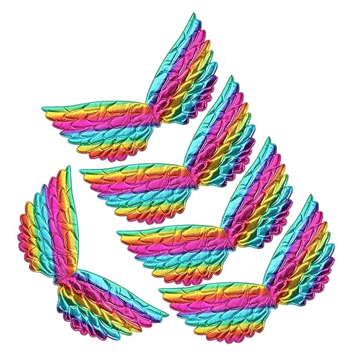 VALICLUD 5 Stück halloween costume halloween kleidung Kostümflügel tanzkleider feeflügeln bunt funkelnd Kostüme Plüsch Performance-Plume-Flügel Engelsflügel Dekoration Polyester Colorful von VALICLUD